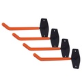 undefined, Reifen Wandhalterung 4er Set 25 x 9 cm orange