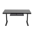 Stehpult elektrisch mit Schublade 140 x 70 cm schwarz