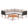 Lounge DELGADA schwarz/natur/hellgrau