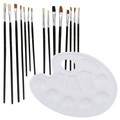 Pinsel Set mit Palette Set 16-teilig