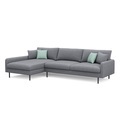 undefined, Ecksofa LEAH links grau