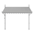 undefined, Balkonmarkise mit LED 300 x 150 cm grau