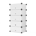Schuhschrank Steckregal transparent 5 Boxen