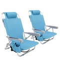 undefined, Strandstuhl klappbar 2er Set hellblau