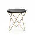 undefined, Beistelltisch BLAKE rund gold/schwarz