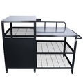 undefined, Grill Beistellltisch 135 x 70 x 107 cm schwarz
