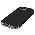 Ledertasche HTC One M8 schwarz/gelb