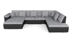 Sofa ARIA links schwarz grau