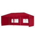 Gartenpavillon Partyzelt 6 x 3 x 2.7 m rot