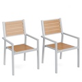 Stuhl Polywood braun im Doppelpack