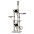 Katzenkratzbaum deckenhoch 240 - 260 cm grau