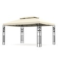 Gazebo Gartenpavillon 3 x 4 m beige