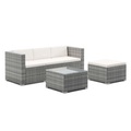 Rattanlounge NIZZA grau