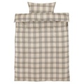 Satin-Bettwäsche LEAH (160x210, beige-schwarz)