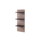 XanitaliaPro Schwarz & Eiche Wanddisplay mit Regalen