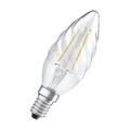 LED Retrofit CLASSIC BW25 Filament Lampe in Kerzenfom gedreht, 2 Watt, E14, warmweiß, klar