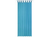 CONFORAMA, Vorhang SICILE Durchsichtig Unifarben Türkis Lasche, Kräuselband Polyester 110 x 240 cm