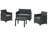 Gartensofa-Set EMMA grau anthrazit