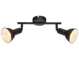 GLOBO NAMUS Strahler Metall schwarz goldfarben, LxBxH:250x150x185, exkl. 2xE14 40W 230