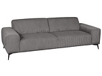 3er Sofa GOZER Stoff dunkelgrau