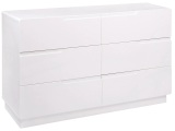 Kommode MODERN 6 Schubladen 40x130.5x80cm weiss