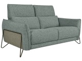2er Sofa AMATISS CALVINE Stoff grün