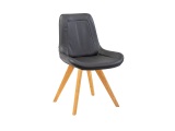 Stuhl AROSA Leder schwarz