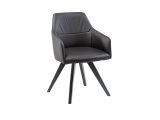 Stuhl AROSA Leder schwarz