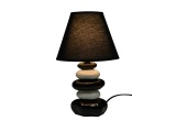 Tischlampe GALET 35cm 60W schwarz