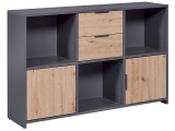 Kommode Pepeto Eiche anthrazit 120x30x77