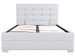 Bett MONZA WHITE 140x200cm Lederlook weiss