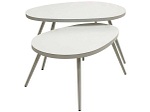 undefined, Garten Salontisch DUO 70x50x34cm, 60x40x29 cm weiss