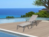 CONFORAMA, Liegestuhl RELAX 192x60.5x29cm hellgrau