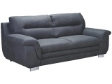 CONFORAMA, 3er Sofa TRAPANI Stoff dunkelgrau