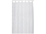 Vorhang ALEX Durchsichtig Unifarben Weiss Lasche, Kräuselband Polyester 140 x 240 cm