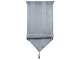 CONFORAMA, Vorhang RAYURE Durchsichtig Gestreift Grau Tunnel Polyester 60 x 120 cm