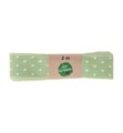 Opitec - GoGreen Baumwollband Punkte, 2 m lindgrün (25 mm)