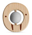 Kushies - Beissring aus Silikon und Holz SpinRing grau
