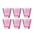 Leonardo - Trinkglas Optic 2.15 dl, 6 Stück, Pink