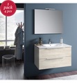 TFT - Badezimmer-Ensemble MALMO - 4-teilig und Cremeweiss - Cremeweiss