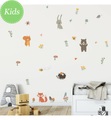 Ambiance sticker - Wandsticker Funny Scandinavian Animals - 60 x 65 cm - Multicolor