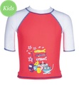 Arena - Kinder Mädchen Uv T-Shirt - Fluo Rot-Weiß - 1-2 YEARS