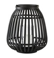 Villa Collection - Laterne Bambus, 30 cm, Schwarz