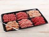 Regio Metzg, Bio Chinoise Platte Deluxe für 4 Personen Rind, Kalb, Poulet, Schwein, Lamm & konventionelles Trutenfleisch, je 165g, ca. 1kg