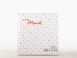 Mank, Papierservietten - Weiss mit bunten Punkten, 100 Stück