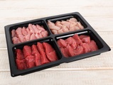 Bio Fondue Tischgrill Set mit Rind-, Schweine-, Kalbs- & Pouletfleisch, je 250g, ca. 1kg