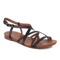 Varese Damen Flache Sandalette Schwarz