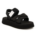Calvin Klein Jeans Damen Hohe Sandalette Schwarz