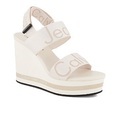 CALVIN KLEIN JEANS, Calvin Klein Damen Hohe Sandalette Weiss