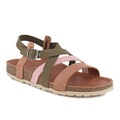 Varese Damen Flache Sandalette Braun